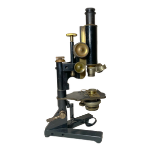 Share Rare Antique 1800's Solid Brass Mozstertz Lab Microscope Scientific Instrument