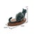This exquisite bronze sculpture features a crouching cat poised on a solid wood base, masterfully capturing the grace and...