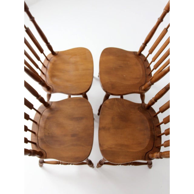 Farmhouse Vintage Richardson Brothers Windsor Dining Chairs Set of 4 For Sale - Image 3 of 18