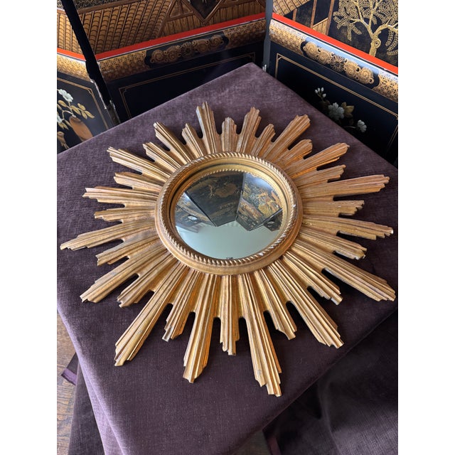 Antique Sunburst Mirror For Sale - Image 4 of 9