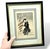 Wood Vintage Japanese Woodblock Print Uchida Art Company Kyoto Geisha in Snow Framed For Sale - Image 7 of 7