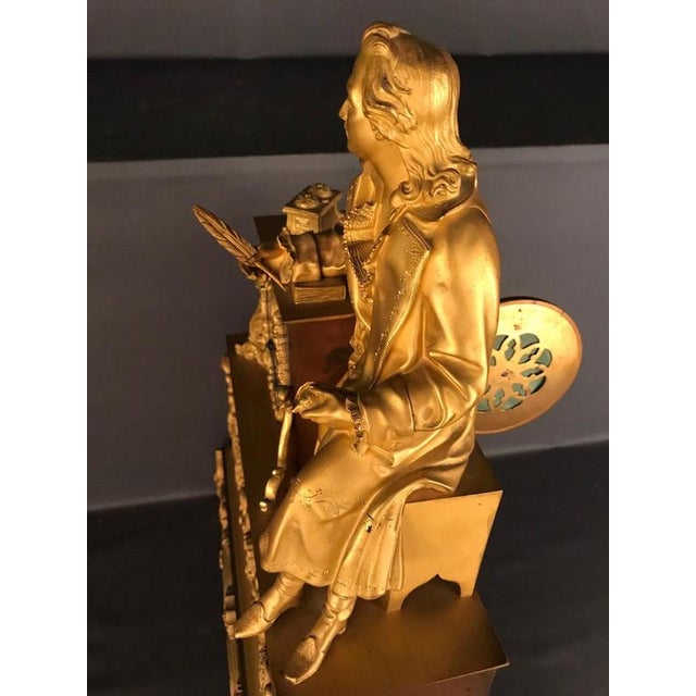 Fire-Gilded Pendule Clock, 1870 For Sale - Image 6 of 18