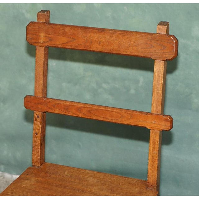 19th Century Antique English Arts & Crafts Metamorphic Library Steps in Tiger Oak, 1880 For Sale - Image 5 of 18