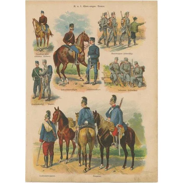 Military Costume, 1890s, Paper, Set of 10 For Sale - Image 4 of 12