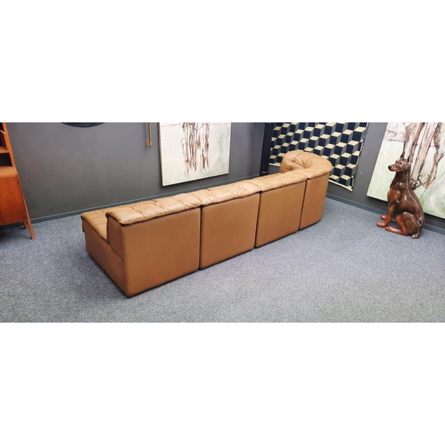 DS 11 Modular Leather Sofa from de Sede, 1970s, Set of 4 For Sale - Image 11 of 13