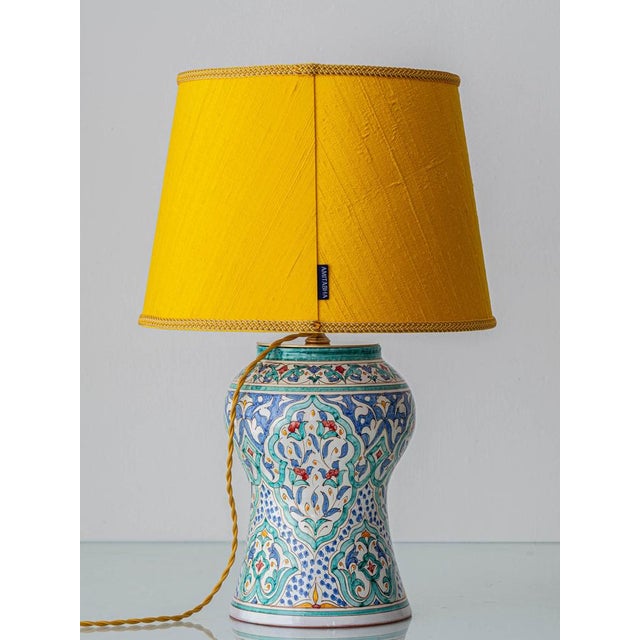 Spanish Hand-Painted Ceramic Table Lamp from Granada Pottery For Sale - Image 13 of 17