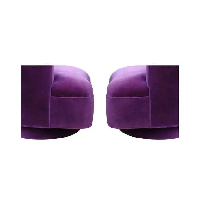 Scalloped Asymmetrical Lounge Chairs, 1940s - A Pair For Sale - Image 4 of 9