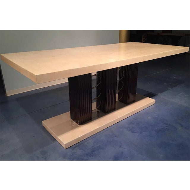 Art Deco Italian Parchment Dining Table, 1940s For Sale - Image 11 of 11