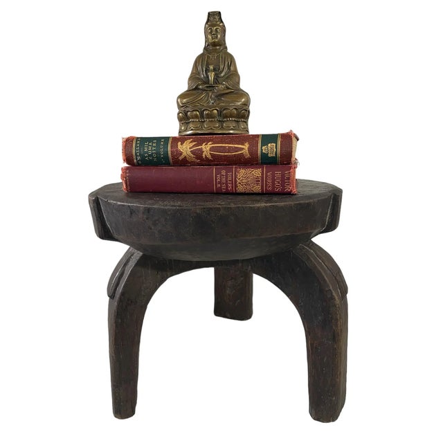 1980s African Vintage Wood Milk Stool Hehe Gogo People Tanzania 12" H For Sale - Image 5 of 7