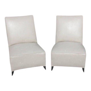 Pair of French Art Deco Club Chairs Circa 1940s For Sale