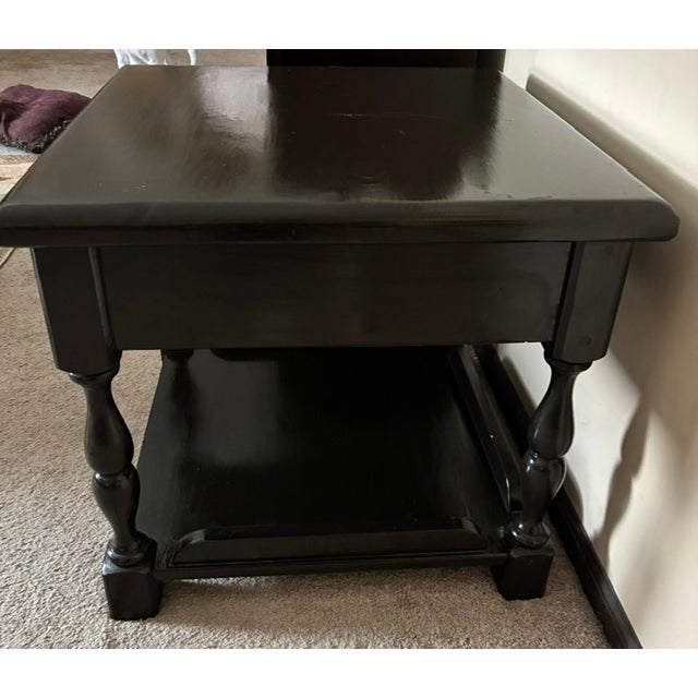 Kling Furniture Co. Vintage Kling Colonial Single Drawer Side Table For Sale - Image 4 of 6
