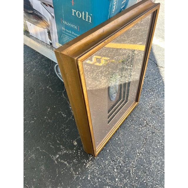 Vintage Postmodern Ren-Wil Inc. Mixed Media Framed Wall Art - Signed "Santos" For Sale In West Palm - Image 6 of 8