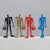 A playful and instantly recognisable set of four coeneman sculptures by dutch artist coen blankwaard. Executed in brightly...