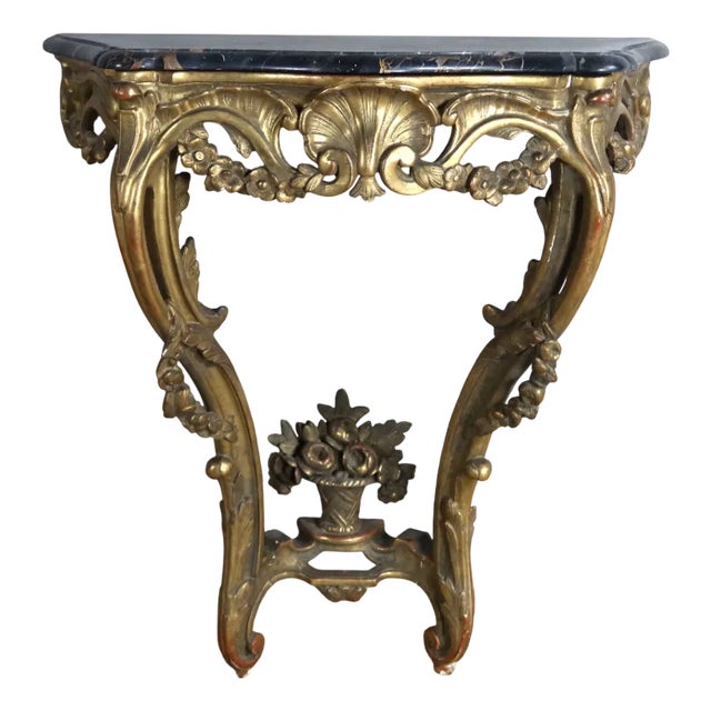 18th Century Gilded Wood Console For Sale