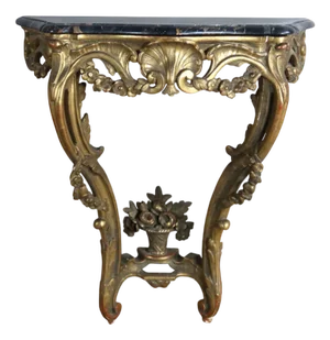 18th Century Gilded Wood Console