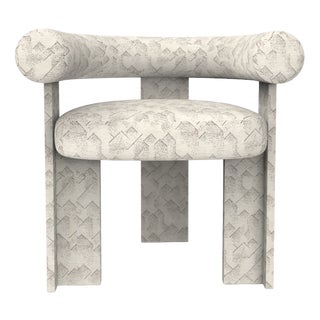 Collector Modern Cassette Chair in Graphite Ivory Fabric by Alter Ego For Sale