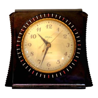 Vintage 1940s Telechron "Selector" Model 8h55 Bakelite Electric Clock & Household Timer For Sale