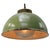 Vintage Pendant Light in Brass, Enamel, and Frosted Glass For Sale - Image 4 of 6