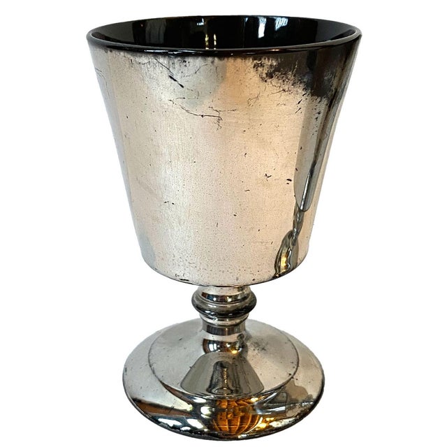 DETAILS Set of two antique Georgian lusterware (lustre) drinking goblets in two sizes. With medial knop stem. STYLE...