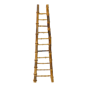 Chinese Wood Crafted Bamboo Like Ladder Shape Miniature Display Art