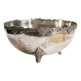 Early 20th Century France Baroque Silver Serving Bowl For Sale
