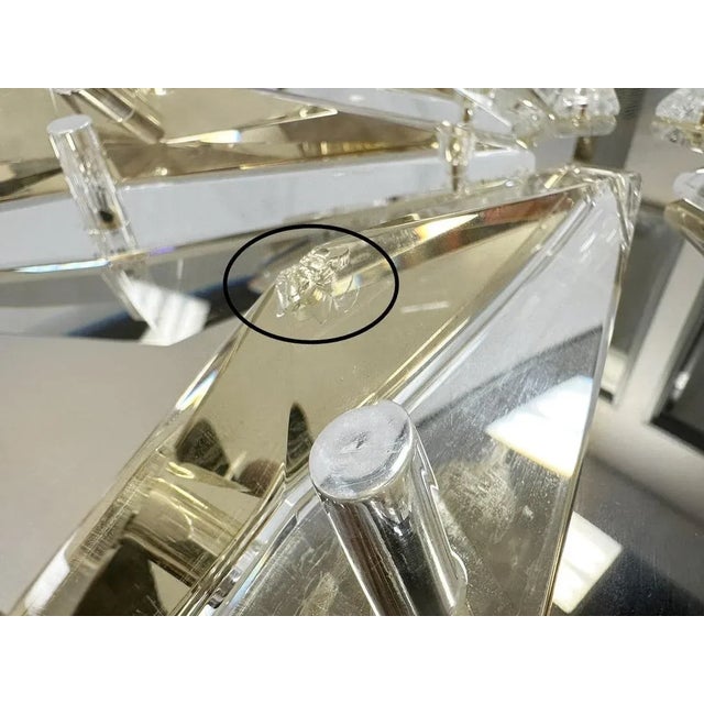 Brass & Crystal Ceiling/Wall Light Made in Italy For Sale - Image 12 of 12