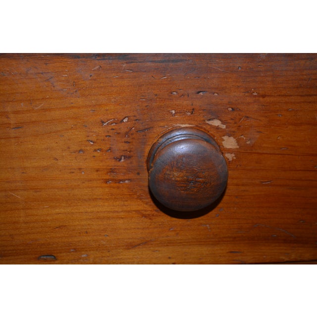 Burnt Umber Antique Honey Pine Chest of 4 Drawers / Dresser English Farmhouse Country For Sale - Image 8 of 18