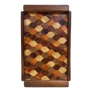 Mid-Century Modern Don Shoemaker Señal Service Tray Exotic Wood