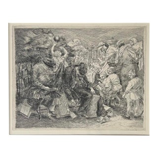 Helen Wessels 1930s Lithograph Etched Print For Sale