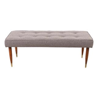 Mid Century Long Bench For Sale