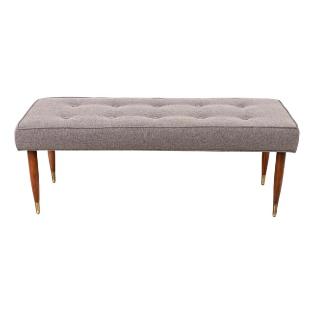 Mid Century Long Bench For Sale