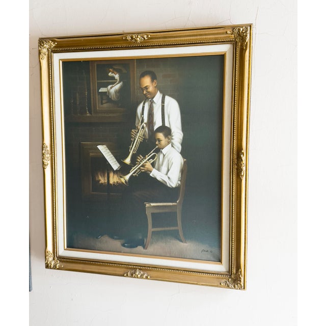 Mid-Century Modern Color Lithograph on Canvas, "Generations" by Jay C Baka For Sale - Image 10 of 11