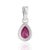Not Yet Made - Made To Order Dainty Pear Cut 0.82 Ct Ruby Bezel Set Solitaire Pendant in 925 Sterling Silver For Sale - Image 5 of 12