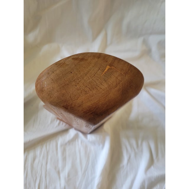 Wood 1980s Modernist Carved Wooden Owl Figure For Sale - Image 7 of 9