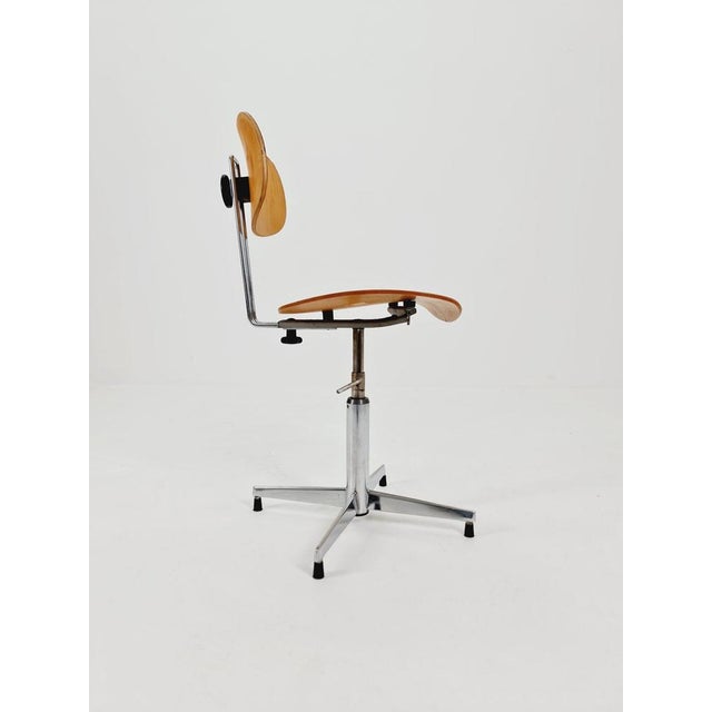 Bauhaus Bauhaus German Swivel Chair by Egon Eiermann for Wilde & Spieth, 1950s For Sale - Image 3 of 11
