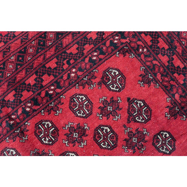 1920s, Antique Afghan Ersari Handmade Rug 6.8' X 9.4' For Sale - Image 11 of 18