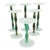 Postmodern Orrefors "Celeste" Candle Holders by Anne Nilsson Squiggle 6pc Set For Sale