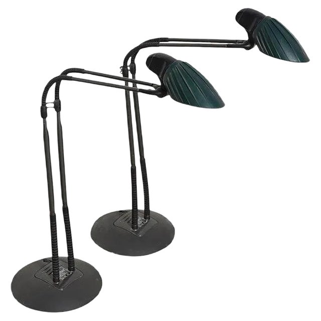 Tango Desk or Table Lamps by Stephan Copeland for Arteluce, 1980s, Set of 2 For Sale