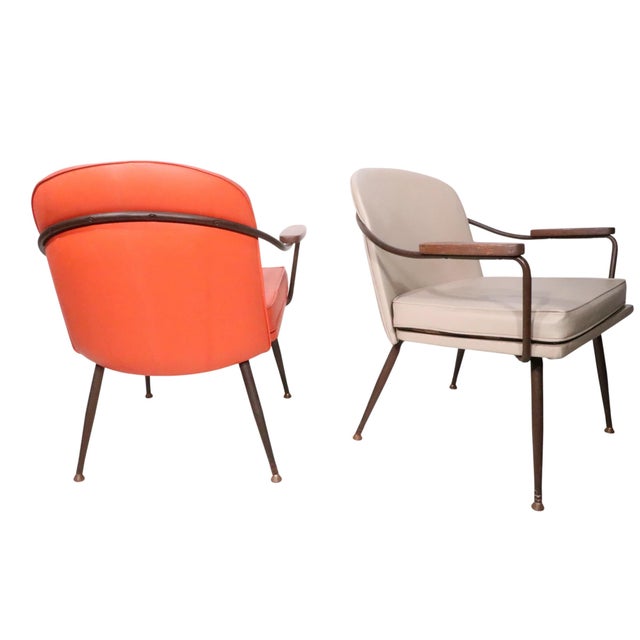 Pr. Mid Century Lounge Chairs by Viko Baumritter For Sale - Image 15 of 17
