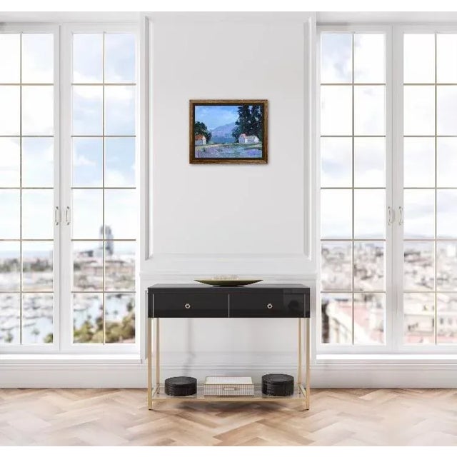 Quiet Places & Journeys — Mendocino Plein Air Original oil painting by L. Haas, 11 x 14 in unframed gesso‑primed panel,...