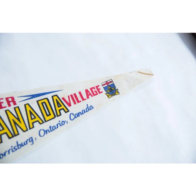 American Vintage Upper Canada Village Flag Pennant For Sale - Image 3 of 4