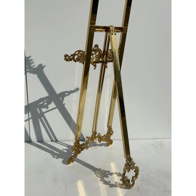 Brass Rococo Style Brass Floor Easel For Sale - Image 8 of 12