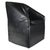 Italian Black Leatherette Armchair, 1980s For Sale - Image 9 of 10