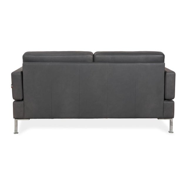Alba 2-Seater Sofa in Grey Leather from Brühl For Sale - Image 13 of 15