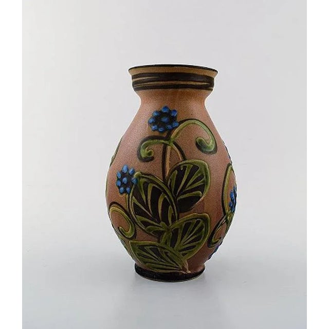 Modern Glazed Stoneware Vase by Hak for Kähler For Sale - Image 3 of 7