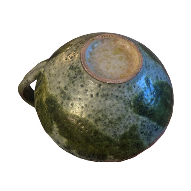 Alvino Bagni ‘Seascape’ Wide Pitcher With Handle in a Rare Color Way For Sale In Los Angeles - Image 6 of 7