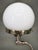 Bauhaus Nickel and Opaline Glass Table Lamp, Former Czechoslovakia, 1930s For Sale - Image 10 of 11