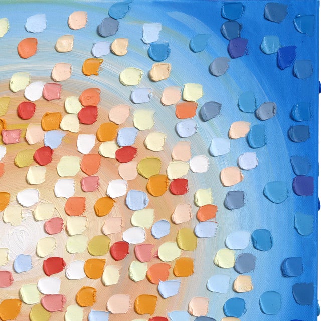 2020s New Sun - Color Drenched Figurative Abstract Textured Impasto Painting by Ekaterina Ermilkina For Sale - Image 5 of 8