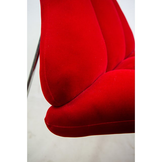 Modern Red Velvet "Lips" Chair Chairish