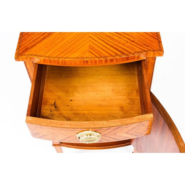 19th Century Satinwood & Inlaid Bedside Cabinet For Sale - Image 10 of 16